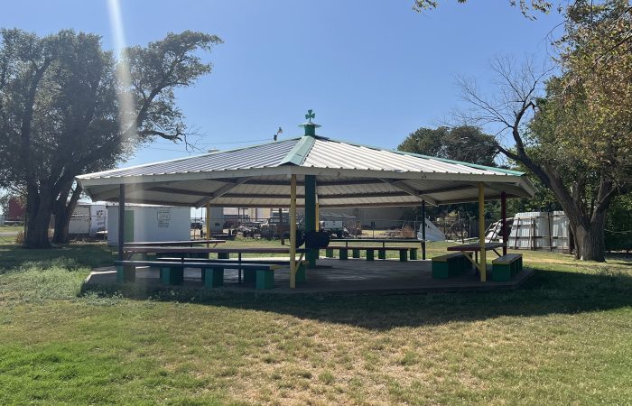 Gazebo at Elmore Park in Shamrock, Texas.